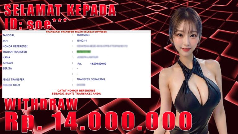 Bukti Withdraw WARUNGBETTING 18 jan 2024
