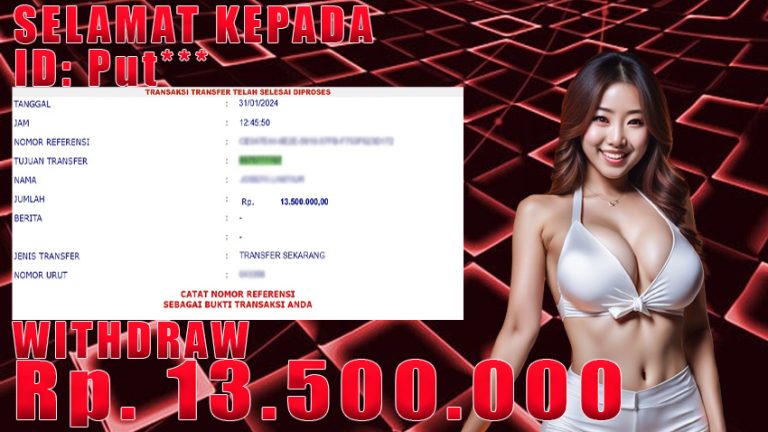 Bukti Withdraw WARUNGBETTING 31 jan 2024