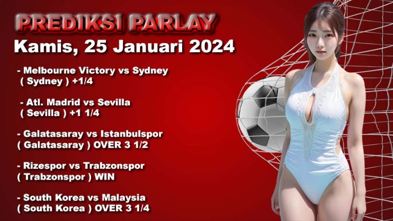 Prediksi Parlay WARUNGBETTING 25 jan 2024