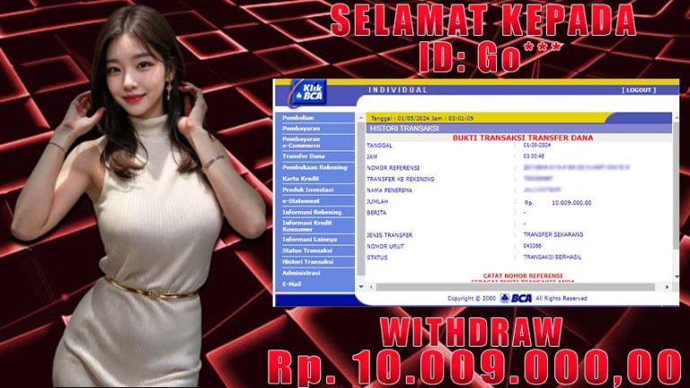 Bukti Withdraw WARUNGBETTING 01 mei 2024