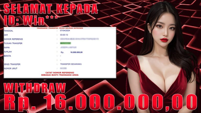Bukti Withdraw WARUNGBETTING 07 april 2024