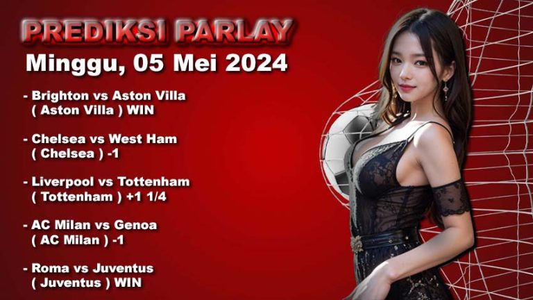 Prediksi Parlay WARUNGBETTING 05 mei 2024