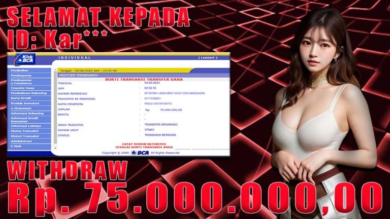 Bukti Withdraw WARUNGBETTING 03 juni 2024
