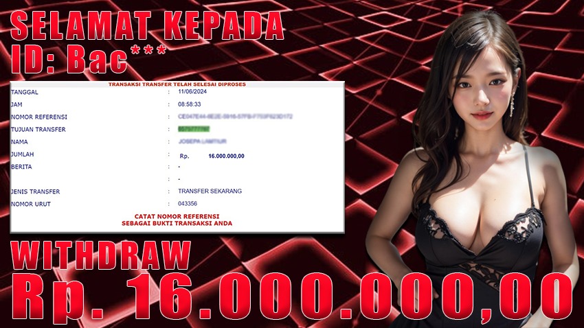 Bukti Withdraw WARUNGBETTING 11 juni 2024