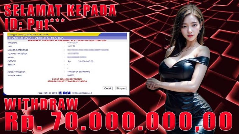 Bukti Withdraw WARUNGBETTING 07 juli 2024