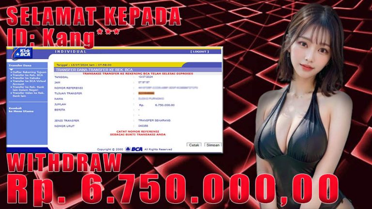 Bukti Withdraw WARUNGBETTING 13 juli 2024
