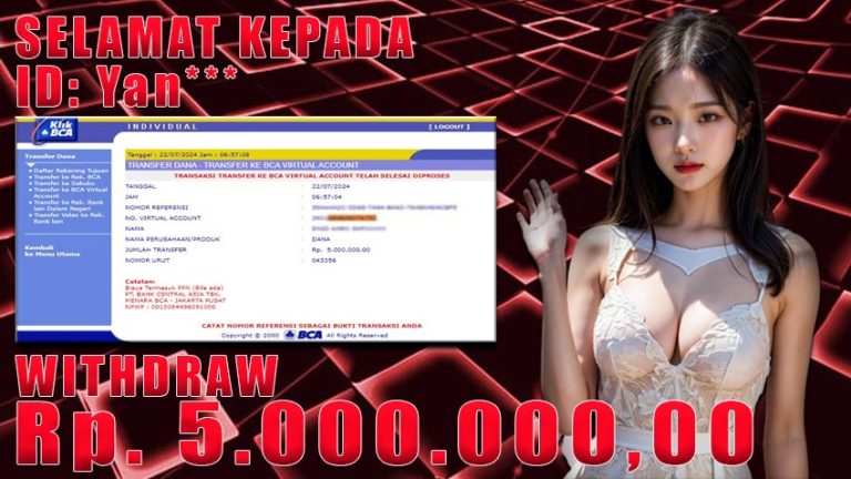 Bukti Withdraw WARUNGBETTING 22 juli 2024