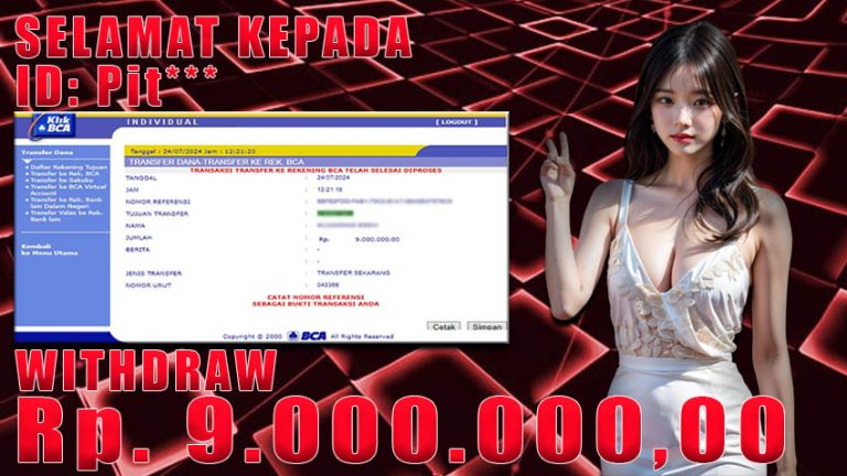 Bukti Withdraw WARUNGBETTING 24 juli 2024