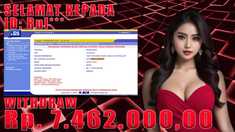 Bukti Withdraw WARUNGBETTING 05 agustus 2024