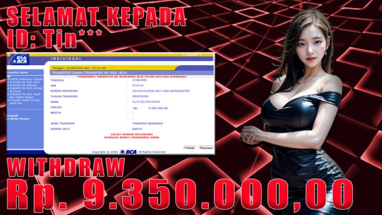 Bukti Withdraw WARUNGBETTING 31 agustus 2024