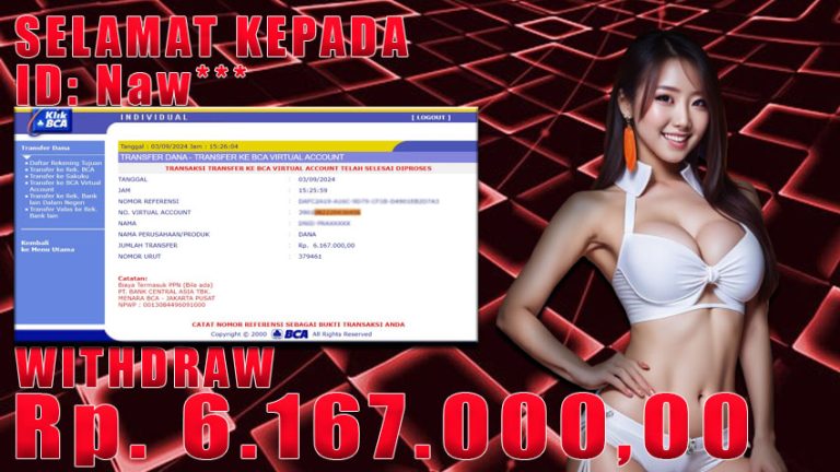 Bukti Withdraw WARUNGBETTING 03 september 2024