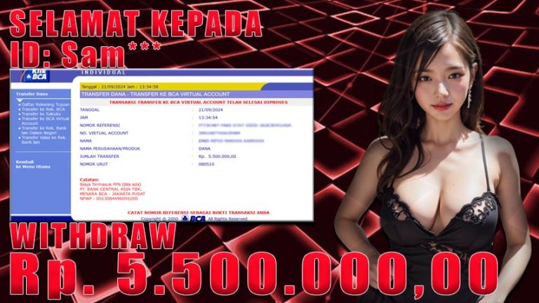 Bukti Withdraw WARUNGBETTING 21 spetember 2024