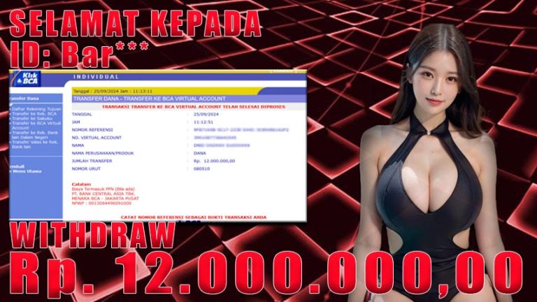 Bukti Withdraw WARUNGBETTING 25 september 2024