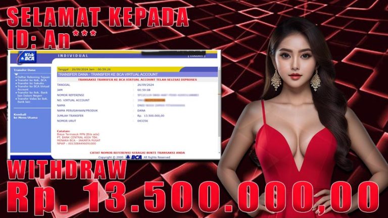Bukti Withdraw WARUNGBETTING 26 september 2024