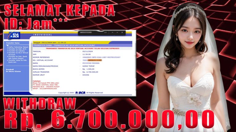 Bukti Withdraw WARUNGBETTING 05 november 2024