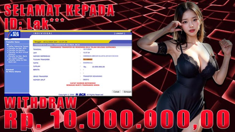Bukti Withdraw WARUNGBETTING 15 november 2024