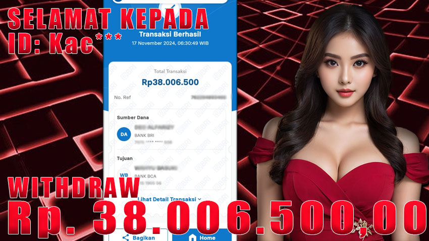 Bukti Withdraw WARUNGBETTING 17 november 2024