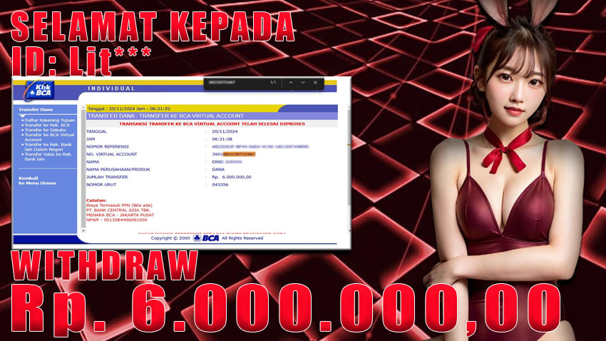 Bukti Withdraw WARUNGBETTING 20 november 2024