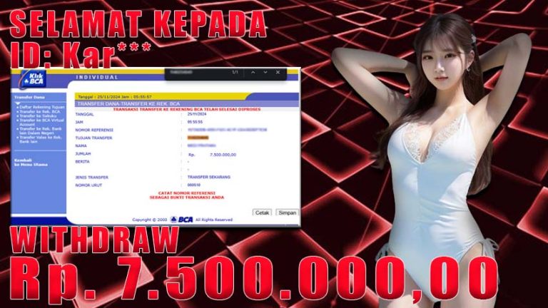 Bukti Withdraw WARUNGBETTING 25 november 2024
