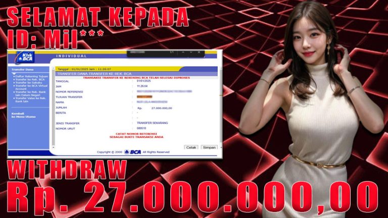 Bukti Withdraw WARUNGBETTING 01 januari 2025