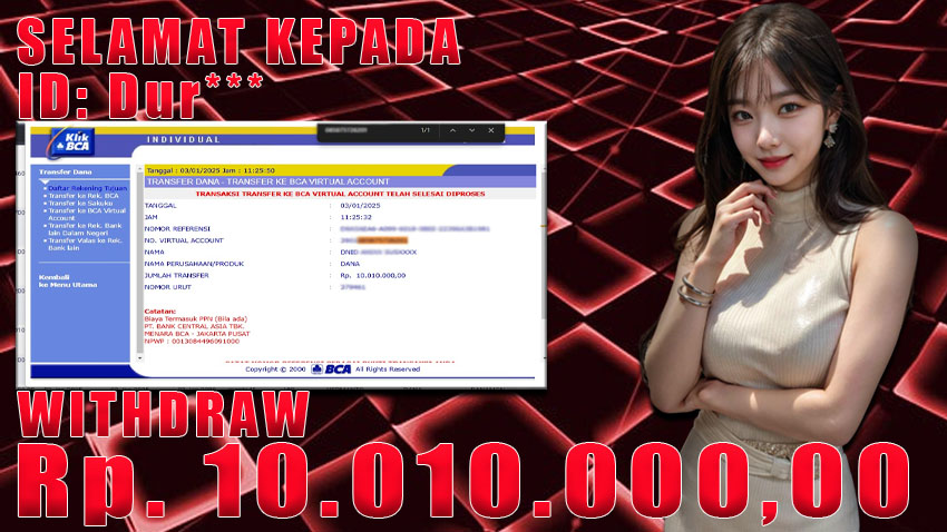 Bukti Withdraw WARUNGBETTING 03 januari 2025