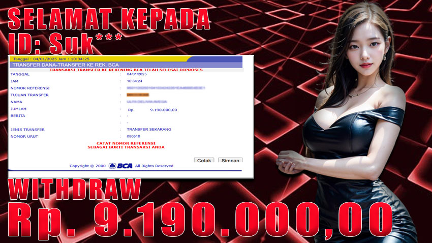 Bukti Withdraw WARUNGBETTING 04 januari 2025
