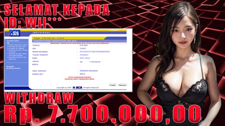 Bukti Withdraw WARUNGBETTING 07 januari 2025
