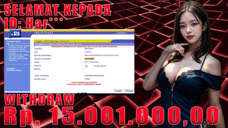 Bukti Withdraw WARUNGBETTING 09 januari 2025