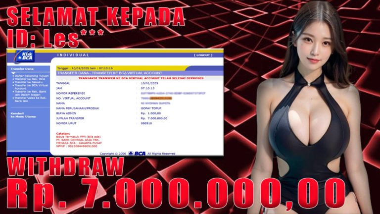 Bukti Withdraw WARUNGBETTING 10 januari 2025