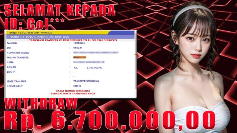 Bukti Withdraw WARUNGBETTING 13 januari 2025