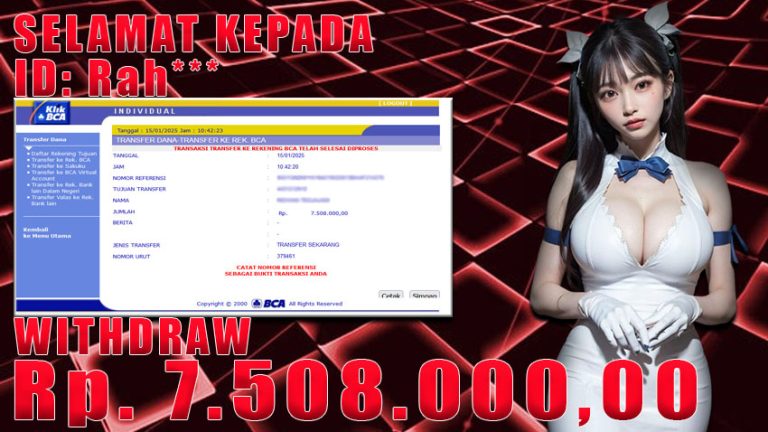 Bukti Withdraw WARUNGBETTING 15 januari 2025