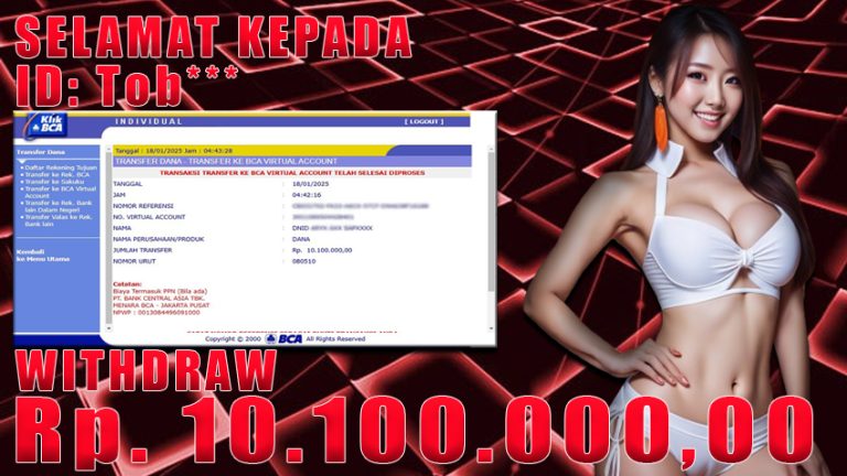 Bukti Withdraw WARUNGBETTING 18 januari 2025
