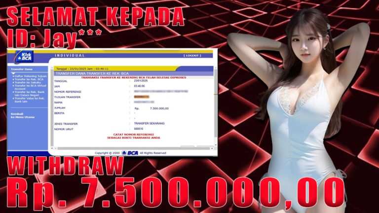 Bukti Withdraw WARUNGBETTING 23 januari 2025