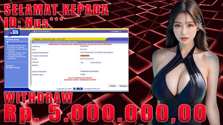 Bukti Withdraw WARUNGBETTING 04 februari 2025