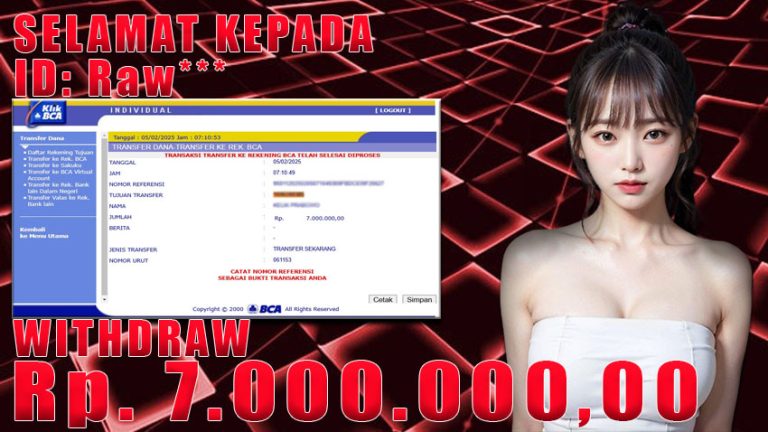 Bukti Withdraw WARUNGBETTING 05 februari 2025