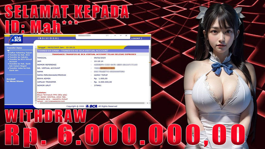 Bukti Withdraw WARUNGBETTING 09 februari 2025