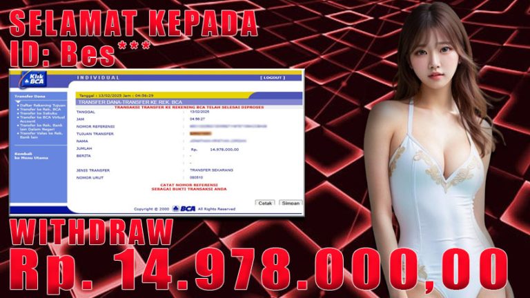 Bukti Withdraw WARUNGBETTING 13 februari 2025