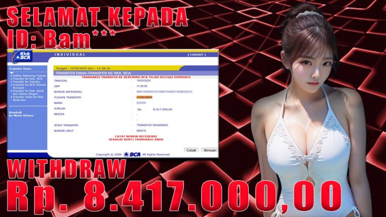 Bukti Withdraw WARUNGBETTING 15 februari 2025