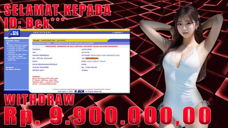 Bukti Withdraw WARUNGBETTING 16 februari 2025