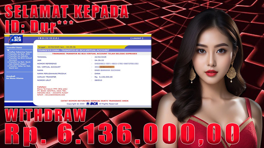Bukti Withdraw WARUNGBETTING 22 februari 2025