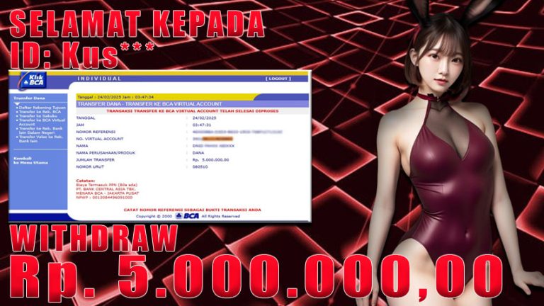 Bukti Withdraw WARUNGBETTING 24 februari 2025