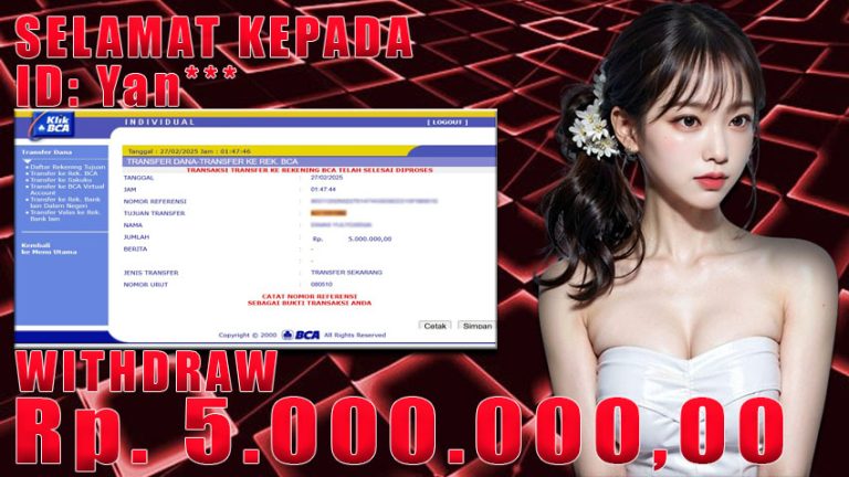 Bukti Withdraw WARUNGBETTING 27 februari 2025