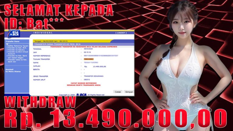 Bukti Withdraw WARUNGBETTING 06 maret 2025