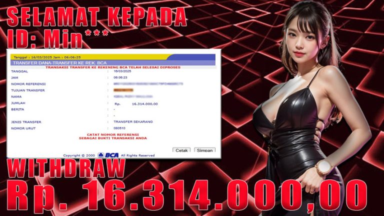 Bukti Withdraw WARUNGBETTING 16 maret 2025