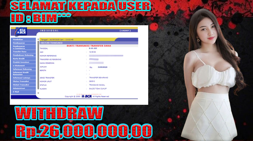 BUKTI KEMENANGAN WARUNGBETTING 18 mei