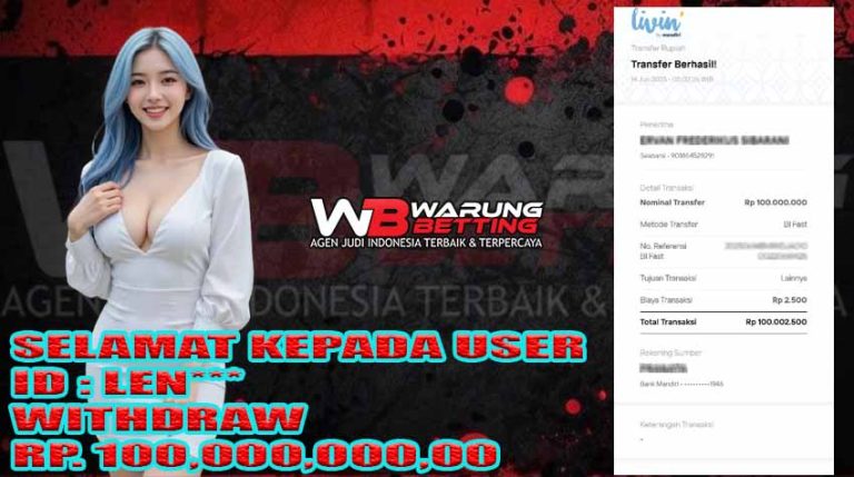 BUKTI KEMENANGAN WARUNGBETTING 14 JUNI