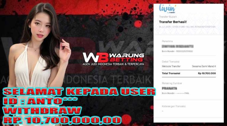 BUKTI KEMENANGAN WARUNGBETTING 16 JUNI