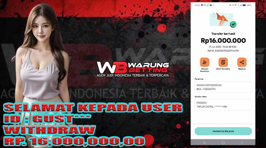 BUKTI KEMENANGAN WARUNGBETTING 17 JUNI