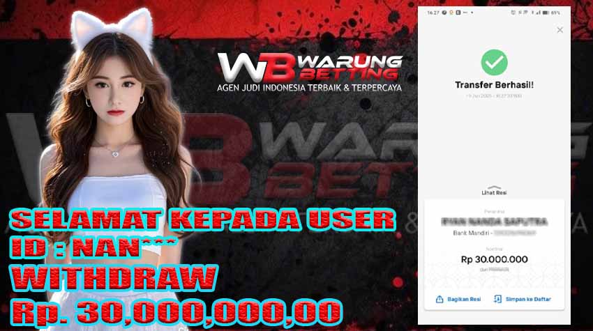 BUKTI KEMENANGAN WARUNGBETTING 19 JUNI