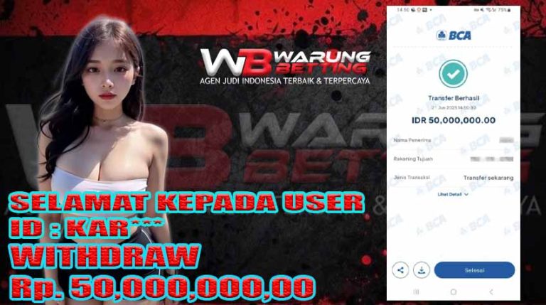 BUKTI KEMENANGAN WARUNGBETTING 21 JUNI